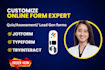 create professional jotform, typeform, for surveys and lead generation