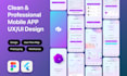 do clean and professional mobile app uxui design