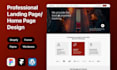 do beautiful website landing and homepage design