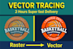do vector tracing logo line art in adobe illustrator quickly
