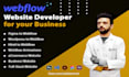 develop modern webflow website with responsive  and cms, webflow animations