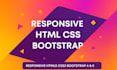 design a responsive HTML website with CSS and bootstrap