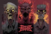 illustrate the undead zombie art in various styles