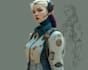 create realistic scifi, cyberpunk characters art
