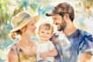 create a watercolor family portrait
