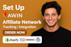 create and set up your awin affiliate account