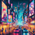 make an cyberpunk anime art