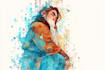 create digital watercolor illustrations and wall art