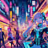 do a cyberpunk anime art