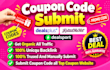 manually submit coupon to 50 popular deal sites coupon code submission