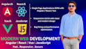 develop modern web applications using angular, react, vue, and javascript