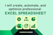 automate, and optimize professional excel spreadsheets