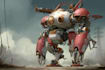 drawing mecha and robot