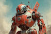 drawing mecha and robot