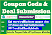 manually submit couponup to 50 popular deal sites coupon code submission
