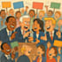 create a political cartoon art
