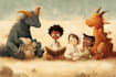do children book illustrations and children book cover