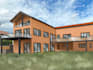 draw a building illustration, render