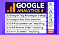 setup ga4 ecommerce tracking, ads conversion tracking, server side tracking GTM
