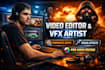 create cinematic video editing with professional motion graphics,color grading
