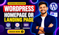 design wordpress landing page, sales funnel, one page website or homepage design