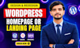 design responsive wordpress landing page, one page website, homepage design