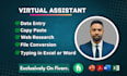 data entry, copy paste, PDF to excel, web research