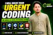 solve your urgent coding assigned in java, c, cpp, python, html