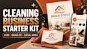 design a professional cleaning business logo and brand kit