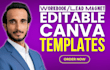 design editable canva social media templates and workbook design