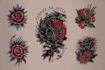 create american traditional tattoo style design