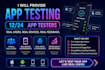 provide 12 testers for google play closed testing for 14 days 12 app tester ios