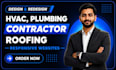 design hvac, roofing, plumbing, construction, cleaning, and contractor websites