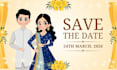 design elegant wedding invitation card and digital invite