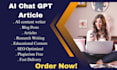 do chat gpt ai powered blog posts and articles writing for you