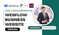 build webflow website, webflow landing page as webflow expert