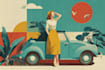 make retro and vintage illustration