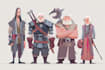 draw anime and game style characters art