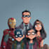 make a family superhero portraits for you