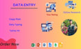 excel data entry, typing, PDF to word