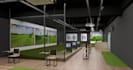remodel 3d golf course, golf landscape, studio, indoor training, facility hole