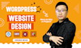 build wordpress website development, business website or wordpress blog website