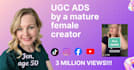 create ugc video ads as mature female creator