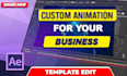 edit your after effects templates to customise video