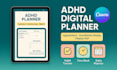 create custom adhd hyperlinked digital planner that boost focus and productivity
