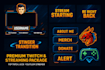 boosterize twitch overlay, stream overlay, animated overlay, and stream package