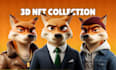 create unique 3d nft art collection character in cartoon and realistic