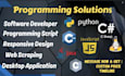 do oop, data structure, and database projects , python, cpp, web and c sharp
