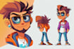 create a professional 2d digital character design