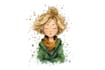 create custom watercolor character art